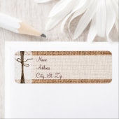 Rustic Country Burlap Lace Twine Address Labels (Insitu)