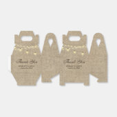 Rustic Country Burlap Lights Hochzeit Vielen Dank Geschenkschachtel (Ungefaltet)