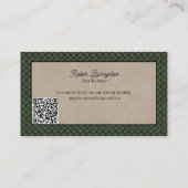 Rustic Country Cabin Lodge Business Card Visitenkarte (Rückseite)