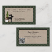 Rustic Country Cabin Lodge Business Card Visitenkarte (Vorne/Hinten)
