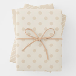 Rustic Country Chic Cream Patterns Geschenkpapier Set