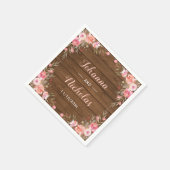 Rustic Country Chic Hochzeitsarbeit Party Paper Serviette (Ecke)