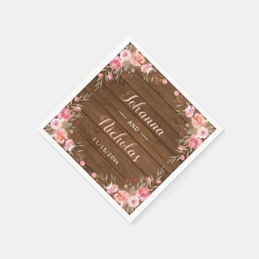 Rustic Country Chic Hochzeitsarbeit Party Paper Serviette (Ecke)