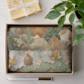 Rustic Country Collage with Chicken Crafting  Seidenpapier (Geschenk)