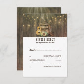 Rustic Country Cowboy Boots Wedding RSVP (Vorne/Hinten)