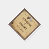 Rustic Country Cowboy Hats Wedkin Napkin Serviette (Ecke)