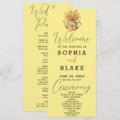 Rustic Country Daisies Baby Yellow Wedding Program (Vorne/Hinten)