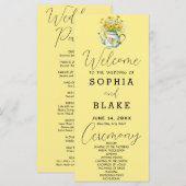 Rustic Country Daisies Baby Yellow Wedding Program (Vorne/Hinten)