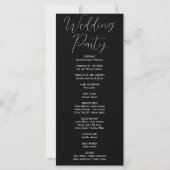 Rustic Country Daisies Black Wedding Program (Rückseite)