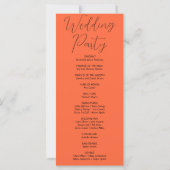 Rustic Country Daisies Pumpkin Wedding Program (Rückseite)