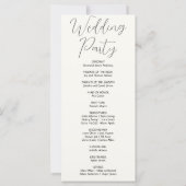 Rustic Country Daisies White Cream Wedding Program (Rückseite)