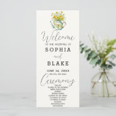 Rustic Country Daisies White Cream Wedding Program (Stehend Vorderseite)