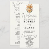 Rustic Country Daisies White Cream Wedding Program (Vorne/Hinten)