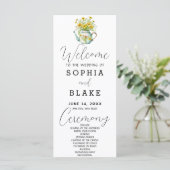 Rustic Country Daisies White Wedding Program (Stehend Vorderseite)