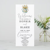 Rustic Country Daisies White Wedding Program (Stehend Vorderseite)