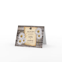 Rustic Country Daisy Floral Wedding Vielen Dank