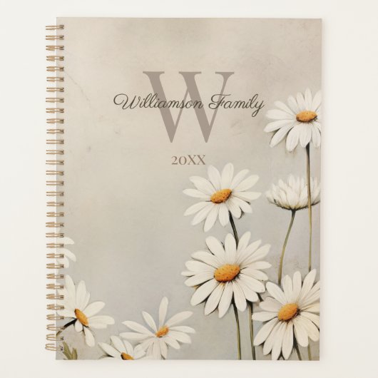 Rustic Country Daisy Planer (Vorderseite)