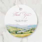Rustic Country Farm Wedding Vielen Dank Geschenkanhänger (Vorderseite)