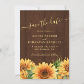 Rustic country floral garden barn wood wedding save the date (Vorderseite)