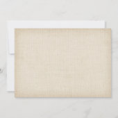 Rustic Country Floral Lace Burlap Vielen Dank Dankeskarte (Rückseite)