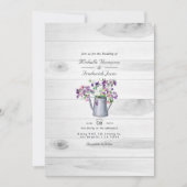 Rustic Country Garden Floral QR Code RSVP Wedding  Einladung (Vorderseite)