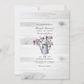 Rustic Country Garden Floral QR Code UAWG Wedding Einladung (Vorderseite)
