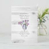 Rustic Country Garden Floral QR Code UAWG Wedding Einladung (Stehend Vorderseite)