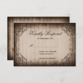 Rustic Country Horseshoe Wedding RSVP Cards (Vorne/Hinten)