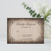 Rustic Country Horseshoe Wedding RSVP Cards Karte (Stehend Vorderseite)