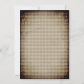 Rustic Country Karo Rooster Kitchendusche Einladung (Rückseite)