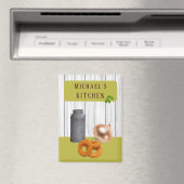 Rustic Country Kitchen with Name Magnet (In Situ (Geschirrspüler))