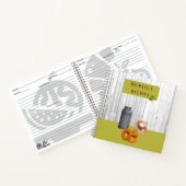 Rustic Country Kitchen with Name Recipe Book Notizblock (Innenseite)