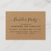 Rustic Country Kraft Bachelor Party Ticket Einladu (Vorderseite)