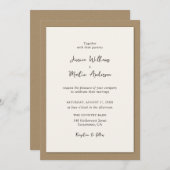 Rustic Country Kraft Paper Wedding Einladungen (Vorne/Hinten)