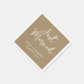 Rustic Country Kraft Paper Wedding Napkins Serviette (Ecke)