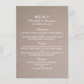 Rustic Country Kraft Wedding Menu Menükarte (Vorderseite)