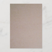 Rustic Country Kraft Wedding Menu Menükarte (Rückseite)