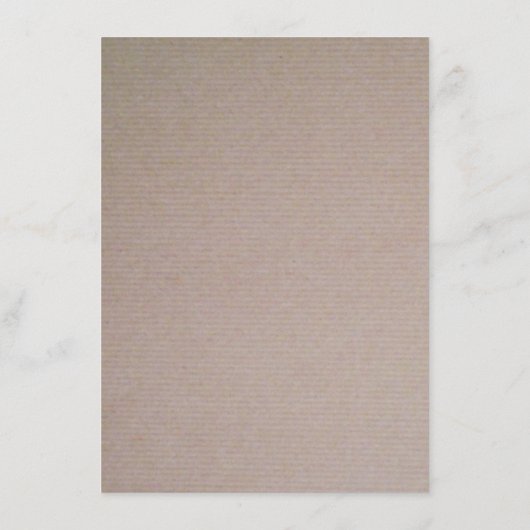 Rustic Country Kraft Wedding Menu Menükarte (Rückseite)