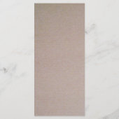 Rustic Country Kraft Wedding Menu Menükarte (Rückseite)