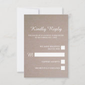 Rustic Country Kraft Wedding RSVP Karte (Vorderseite)