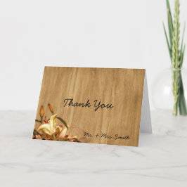 Rustic Country Lily Watercolor Thank You card Dankeskarte