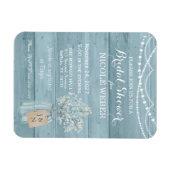 Rustic Country Mason Jar Blue Brautparty Einladung Magnet (Horizontal)