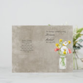 Rustic Country Mason Jar Bouquet Hochzeitsprogramm (Stehend Vorderseite)