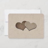 Rustic Country Mason Jar Burlap Wedding RSVP Karte (Rückseite)