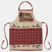 Rustic Country "Merry Christmas" Apron Schürze (Vorderseite)