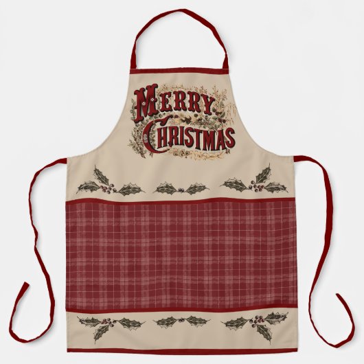 Rustic Country "Merry Christmas" Apron Schürze (Vorderseite)