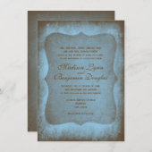 Rustic Country Muddy Blue Wedding Einladungen (Vorne/Hinten)