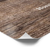 Rustic Country Open Bar Sign Business Poster (Ecke)