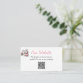 Rustic Country Owl Boho Wedding Website Begleitkarte (Stehend Vorderseite)