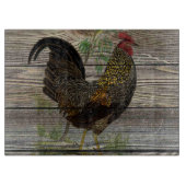 Rustic Country Rooster Küche Schneidebrett (Vorderseite)